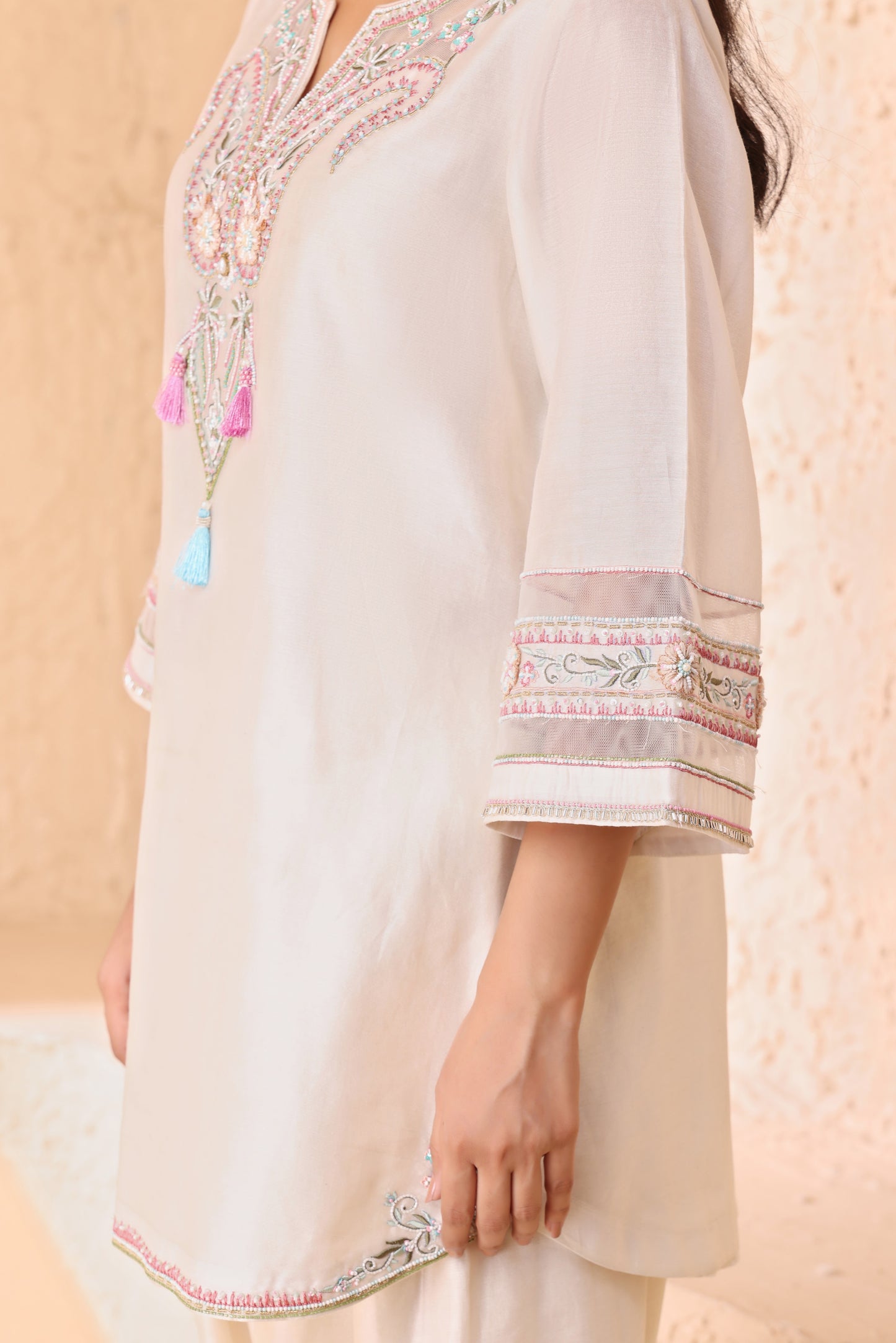 Straight short length shirt with Narrow salwar