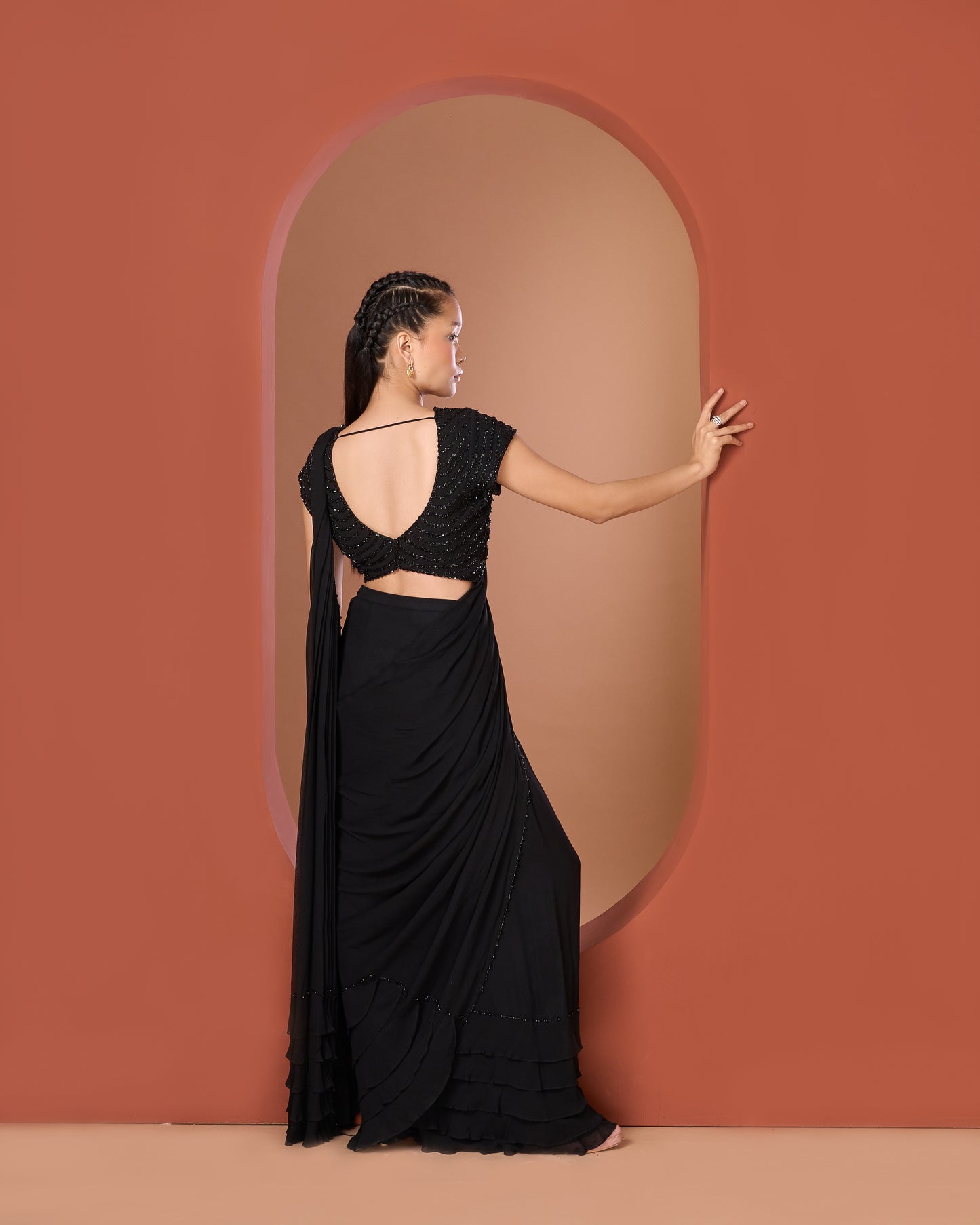 Black Classic Draped Saree