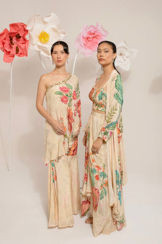 Floral Print Top with Pant