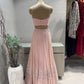 Pink pearl Crop Jacket Lehenga Set