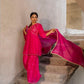 Pink Chanderi Angrakha set with Dabka work