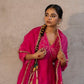 Pink Chanderi Angrakha set with Dabka work