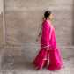 Pink Chanderi Angrakha set with Dabka work