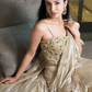 Golden Mist Ruffle Saree