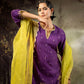 Purple Daman Lappa Sharara Set