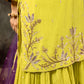 Neon Green Daman Lappa Sharara Set