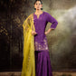 Purple Daman Lappa Sharara Set