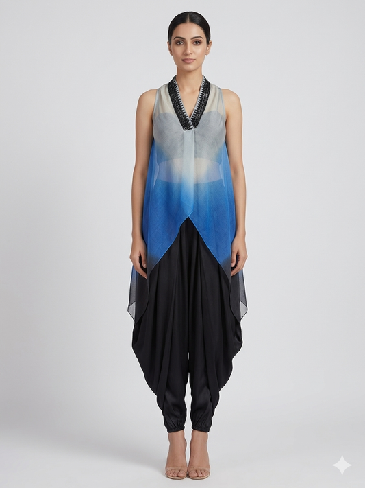Ombre Organza Harem Set
