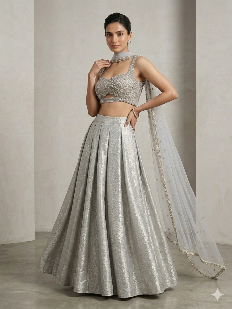 Mirrorwork and Banarsi Pallazo Set