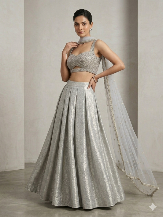 Mirrorwork and Banarsi Pallazo Set