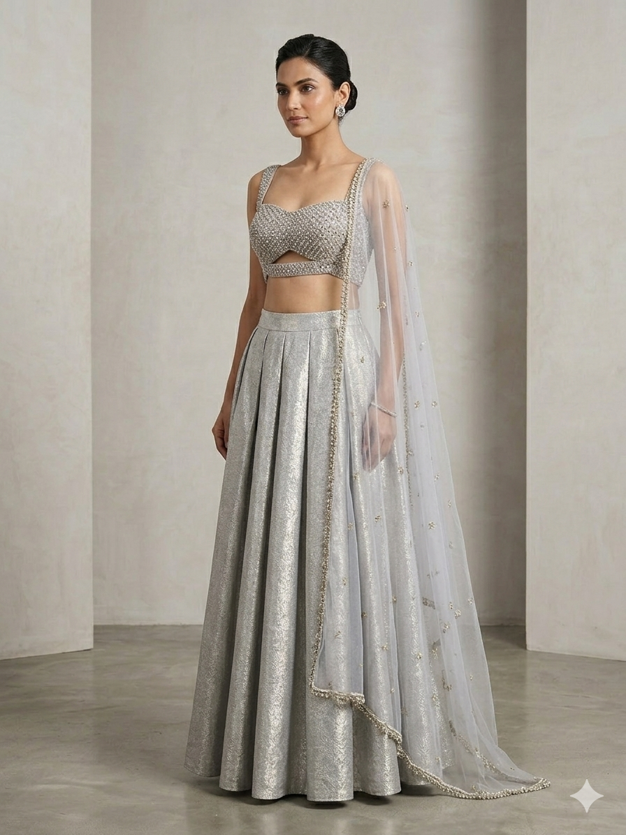 Mirrorwork and Banarsi Pallazo Set