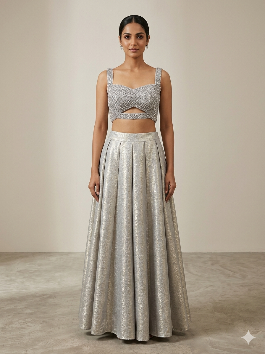 Mirrorwork and Banarsi Pallazo Set