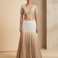 Gold and Ivory heavy embellished Lehenga Set.