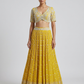 Yellow Embroidered Lehenga Set