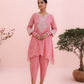 Siya Chanderi Pink Dhoti Set