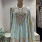 Powder Blue Gota Dhoti Suit Set