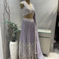 Lilac Pearl Zardozi Lehenga Set