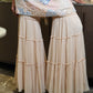 Beige abstract sequin work sharara set - View 4
