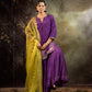 Purple Daman Lappa Sharara Set