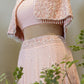 Pink pearl Crop Jacket Lehenga Set