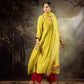 Neon Green 5 Boota Kurta Set