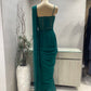 Green Bridesmaid Saree Side Silhouette