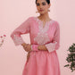 Siya Chanderi Pink Dhoti Set