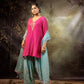 Ice Blue Jaal Farshi Kurta Set