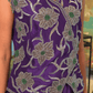 Deep Purple Antique Silver Waist Coat Skirt Set - View 3