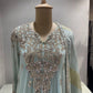 Powder Blue Gota Dhoti Suit Set