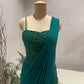 Bead Tassel Blouse Detail - Green Saree
