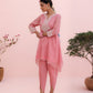 Siya Chanderi Pink Dhoti Set