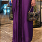 Deep Purple Antique Silver Waist Coat Skirt Set - View 5