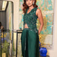Embellished Lattice Waist Coat Draped Skirt - View 1