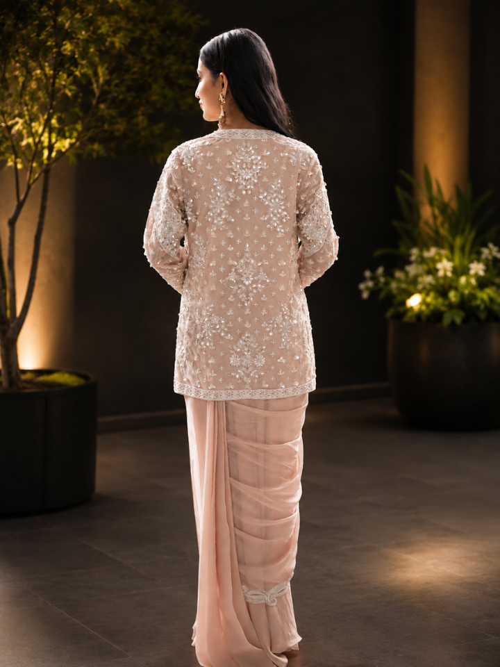 Ethereal Rose Saree