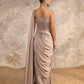 Champagne Gold Saree Corset Gown