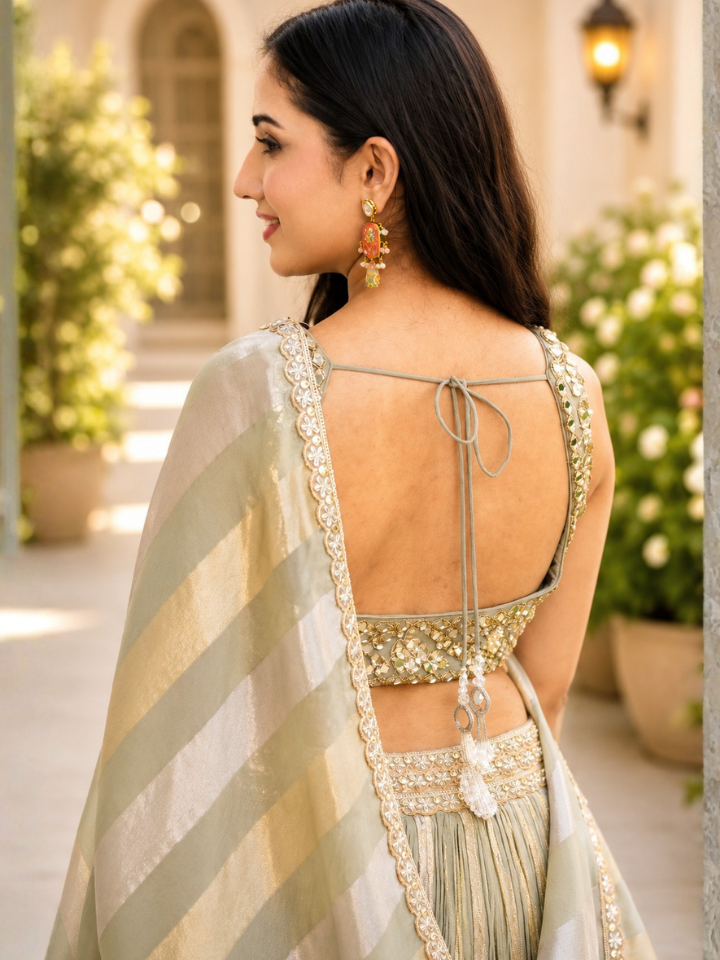 Sage Symphony Lehenga