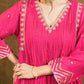 Pink 5 boota kurta set