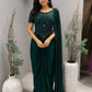 Emerald Green Drape Saree
