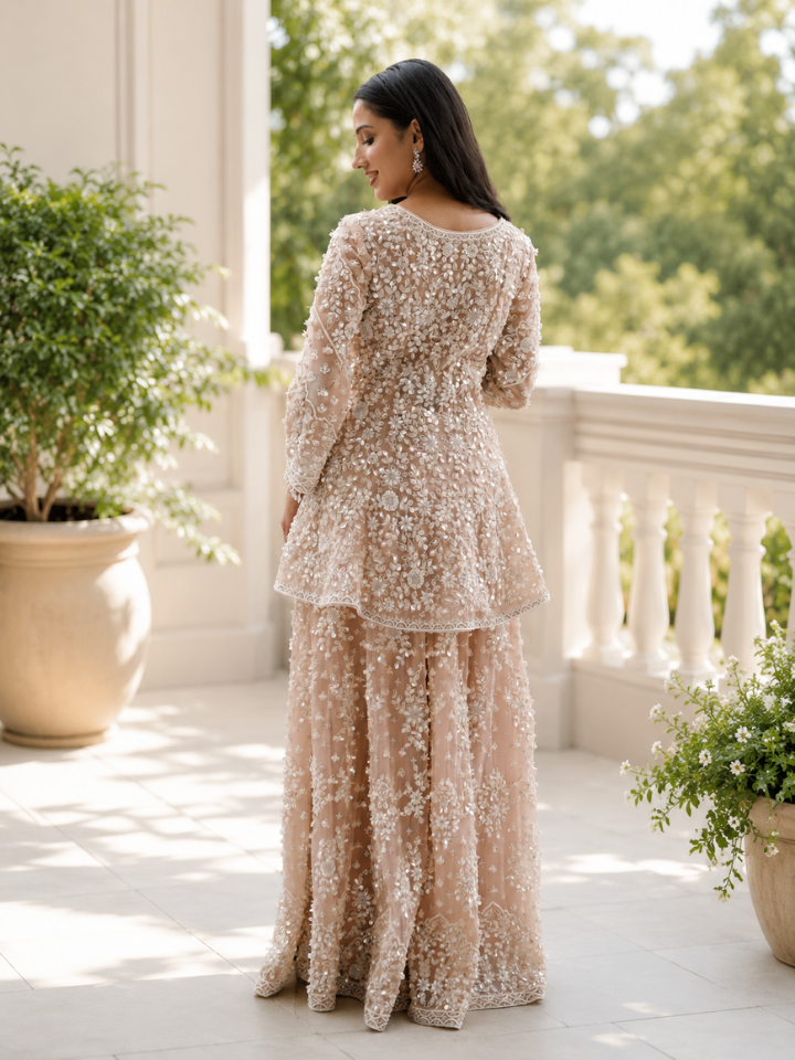 Blush Petal Sharara Set