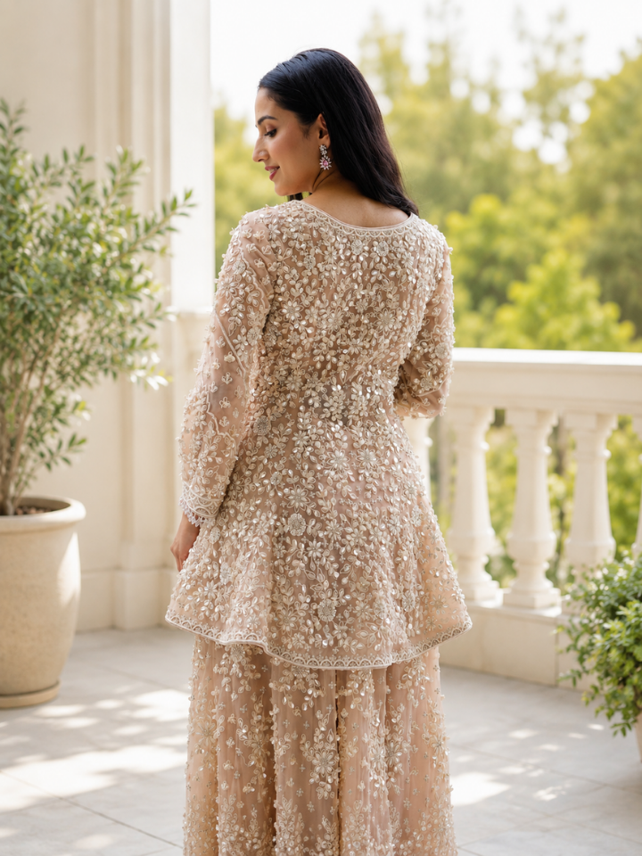 Blush Petal Sharara Set