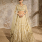 Pastel Yellow Bridal Lehenga Set for women