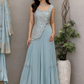 Ice Blue Sharara set