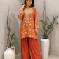 Orange Banrasi Co - ord Set