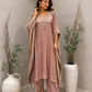 Taupe Banarsi Silk Kaftan Set