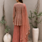 Blush rose embroidered Sharara set