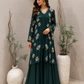 Emerald green jacket Sharara set