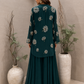 Emerald green jacket Sharara set