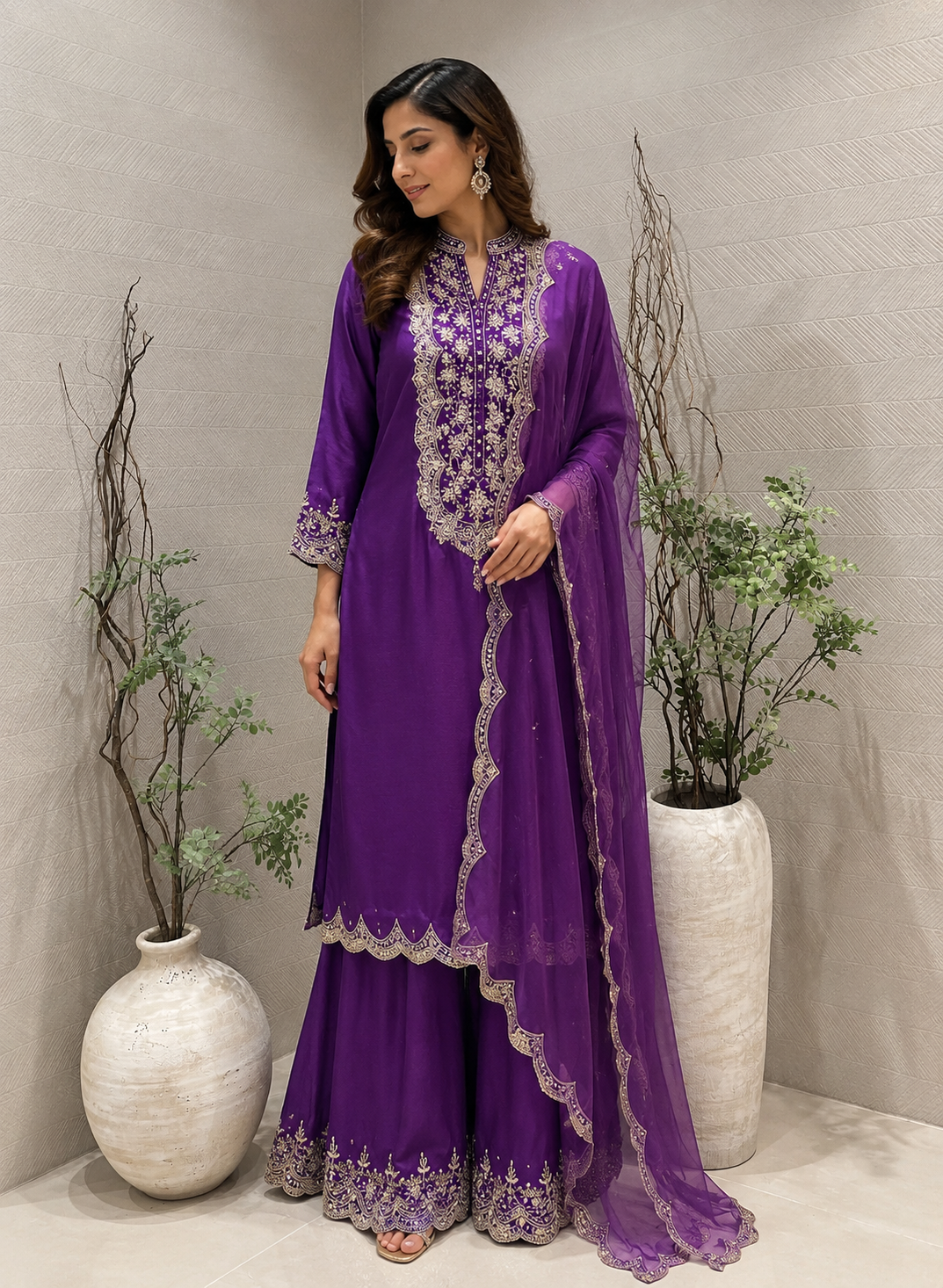 Royal Purple Kurta Set
