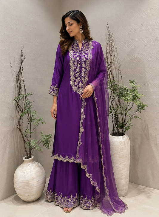 Royal Purple Kurta Set
